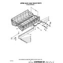 KitchenAid KPDC610S3 upper rack and track diagram