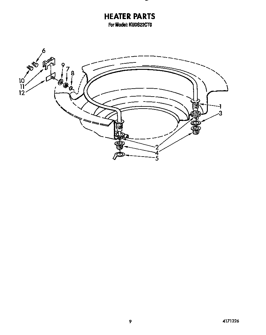 KitchenAid KUDS22CT0 heater diagram