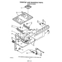 Whirlpool SF5100SRW0 cooktop and manifold diagram