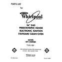 Whirlpool SF5140ERW0 front cover diagram