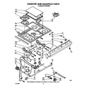 Whirlpool SF5140ERW0 cooktop and manifold diagram