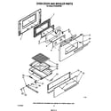 Whirlpool SF5340ERW0 oven door and broiler diagram