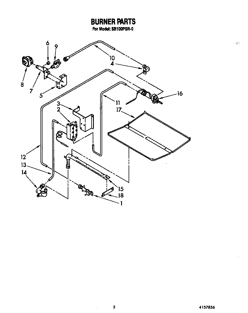 Whirlpool SB100PSR0 burner diagram