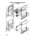 Whirlpool SB100PER0 oven door and broiler door diagram