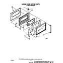 Whirlpool SE950PERW0 upper oven door diagram