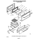 Whirlpool SF336PERW0 oven door and broiler diagram