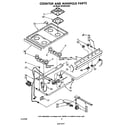 Whirlpool SF336PERW0 cook top and manifold diagram
