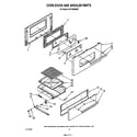 Whirlpool SF3100ERW0 oven door and broiler diagram
