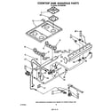Whirlpool SF3100ERW0 cook top and manifold diagram