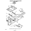 Whirlpool SF332BERW0 cooktop and manifold diagram