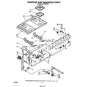 Whirlpool SF330PERW0 cooktop and manifold diagram