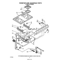 Whirlpool SF3100SRW0 cooktop and manifold diagram