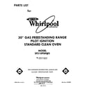 Whirlpool SF310PSRW0 front cover diagram