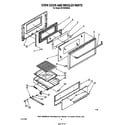 Whirlpool SF310PSRW0 oven door and broiler diagram