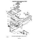 Whirlpool SF310PSRW0 cooktop and manifold diagram