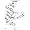 Whirlpool SF3007SRW0 cooktop and manifold diagram