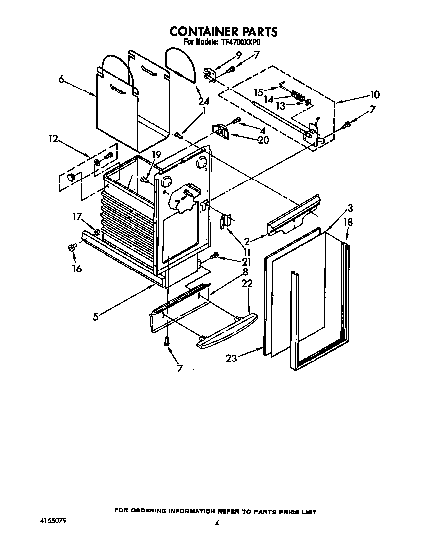 Whirlpool TF4700XXP0 container diagram