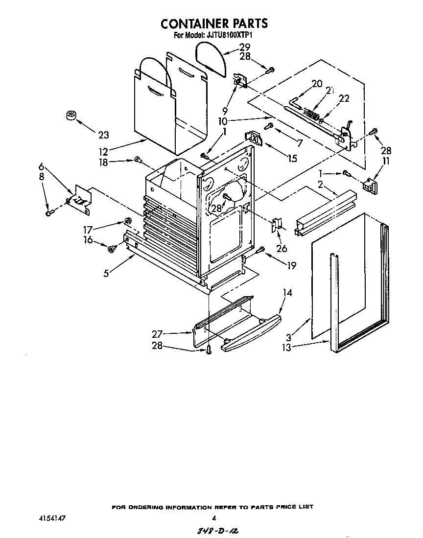 Whirlpool JJTU8100XTP1 container diagram