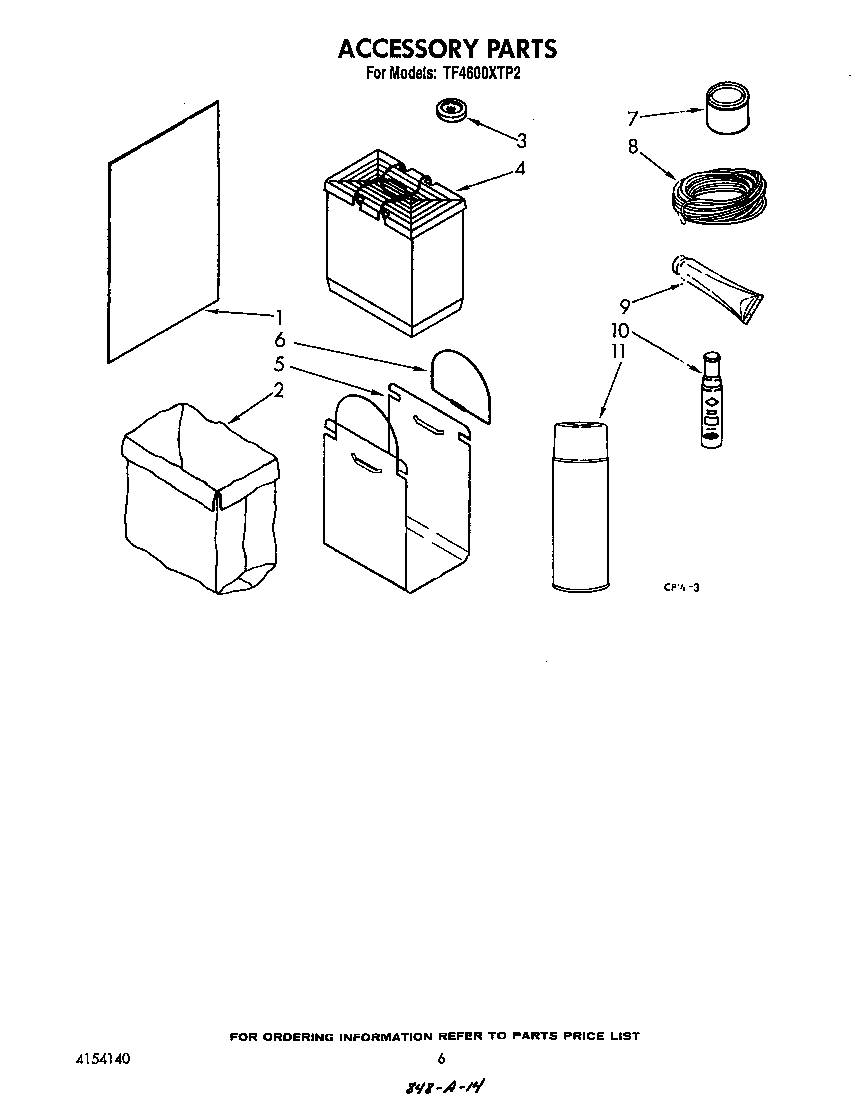 Whirlpool TF4600XTP2 accessory diagram