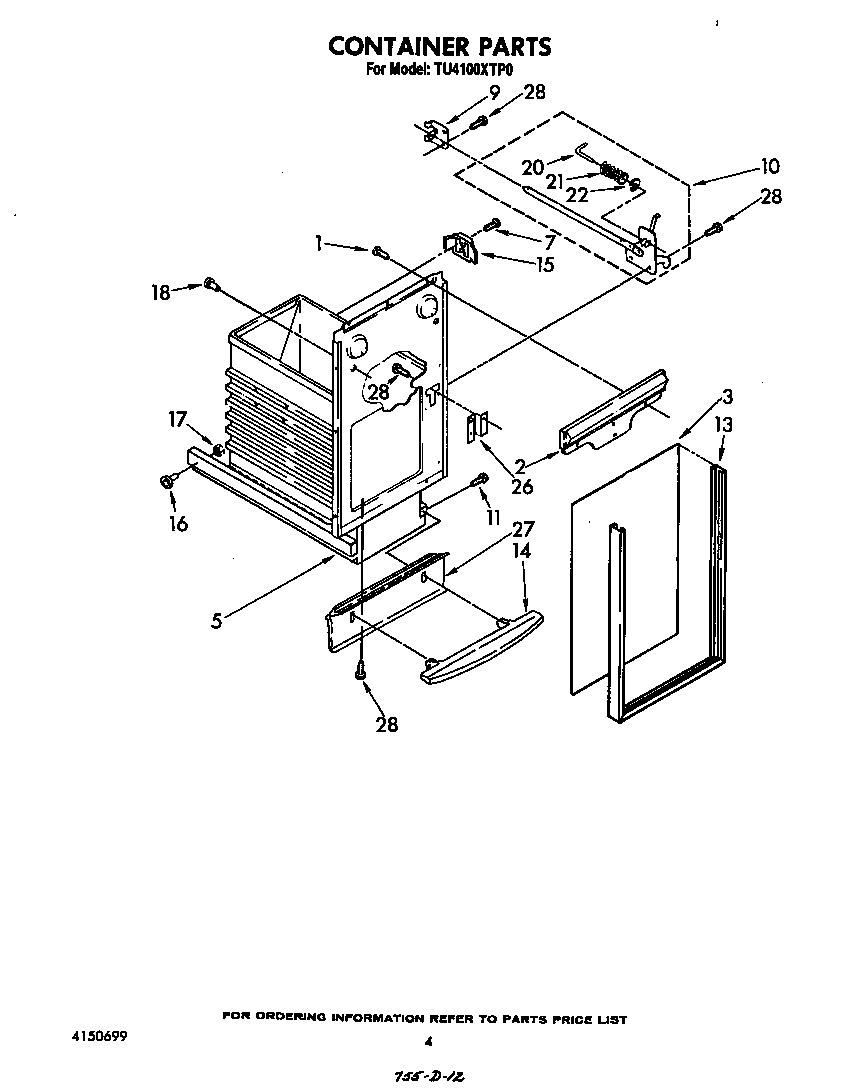 Whirlpool TU4100XTP0 container diagram