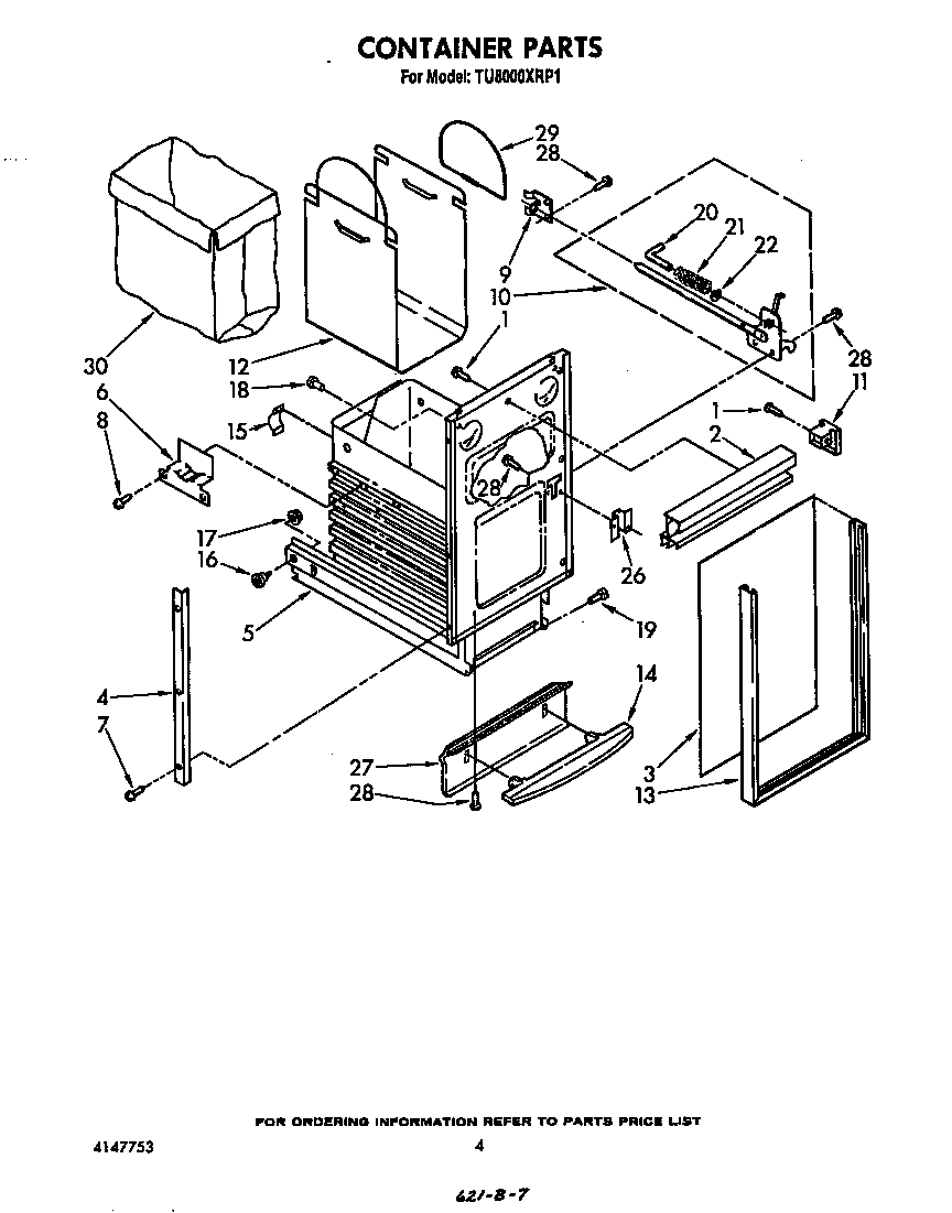 Whirlpool TU8000XRP1 container diagram
