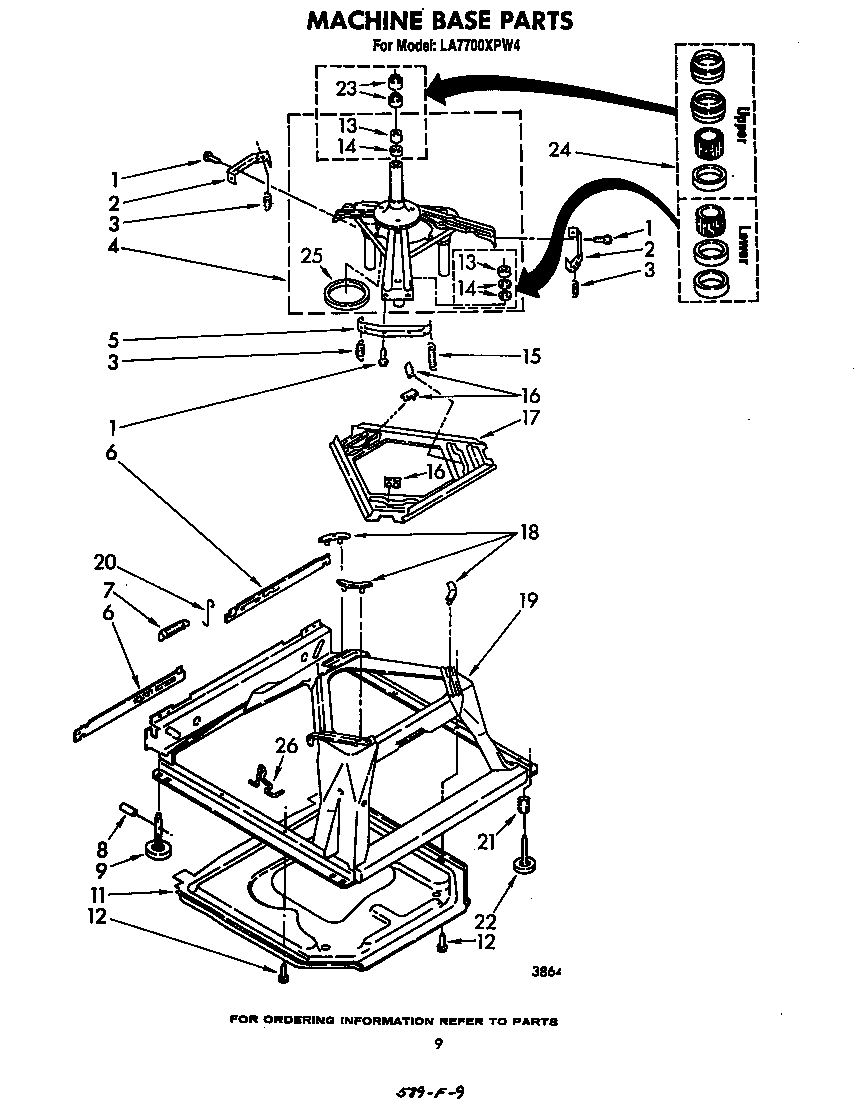 Whirlpool LA7700XPW4 machine base diagram