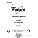 Whirlpool LA5500XPW4 front cover diagram