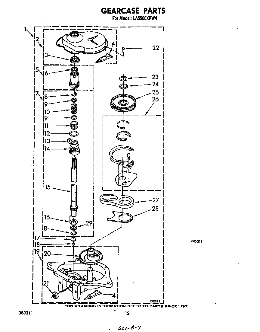 Whirlpool LA5500XPW4 gearcase diagram