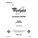 Whirlpool LA6400XPW4 front cover diagram