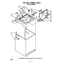 Whirlpool LA6400XPW4 top and cabinet diagram