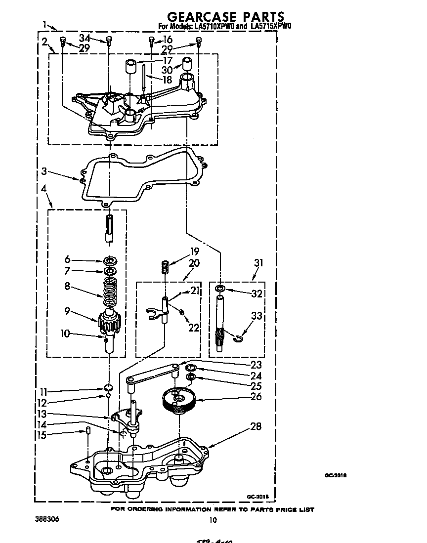 Whirlpool LA5710XPW0 gearcase diagram
