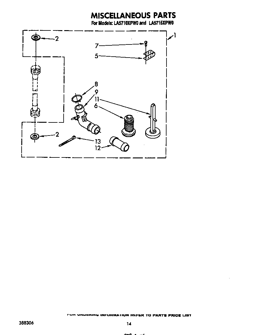 Whirlpool LA5710XPW0 miscellaneous diagram