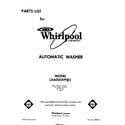 Whirlpool LA6000XPW3 front cover diagram