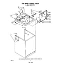 Whirlpool LA6000XPW3 top and cabinet diagram