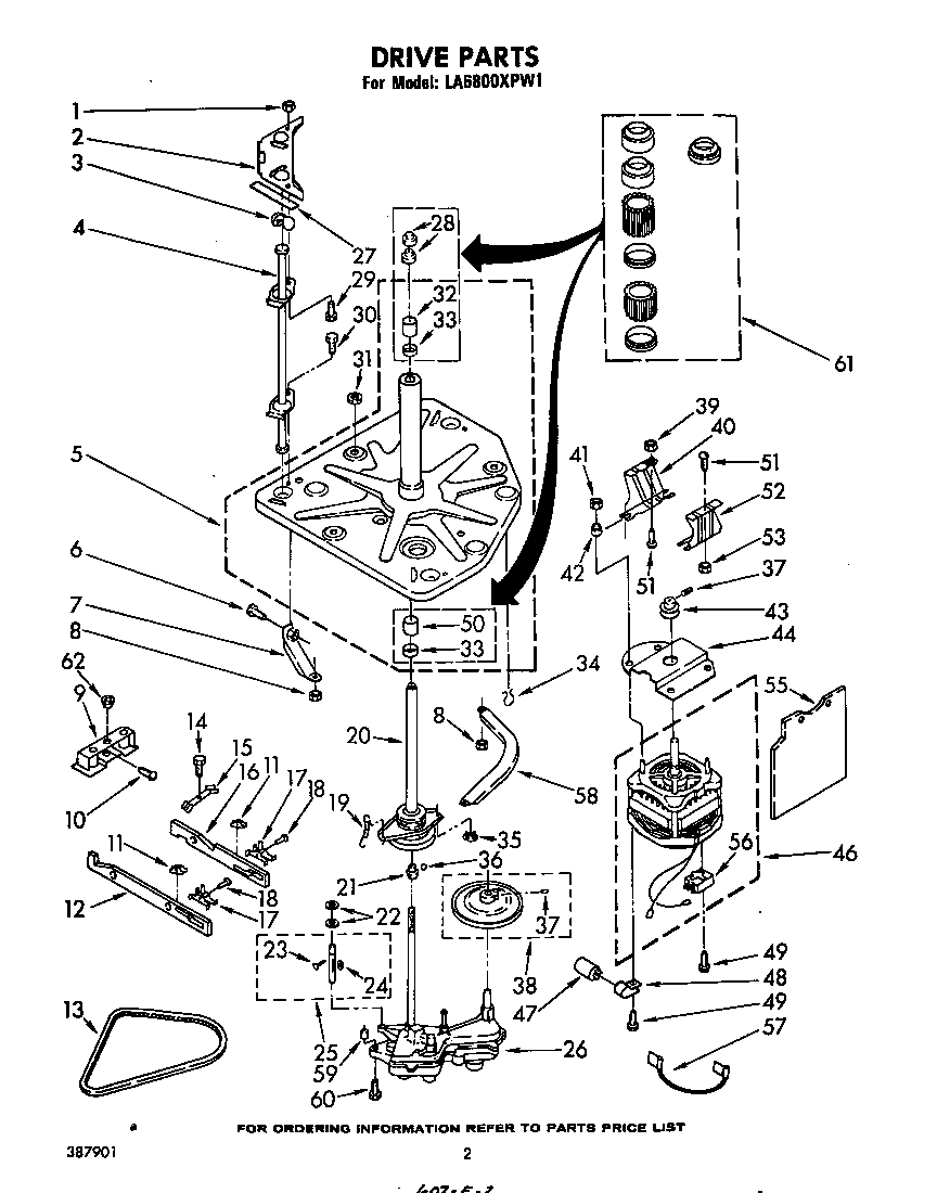 Whirlpool LA6800XPW1 drive diagram