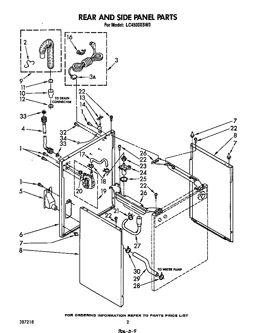 Whirlpool LC4500XSW0 rear and side panel diagram