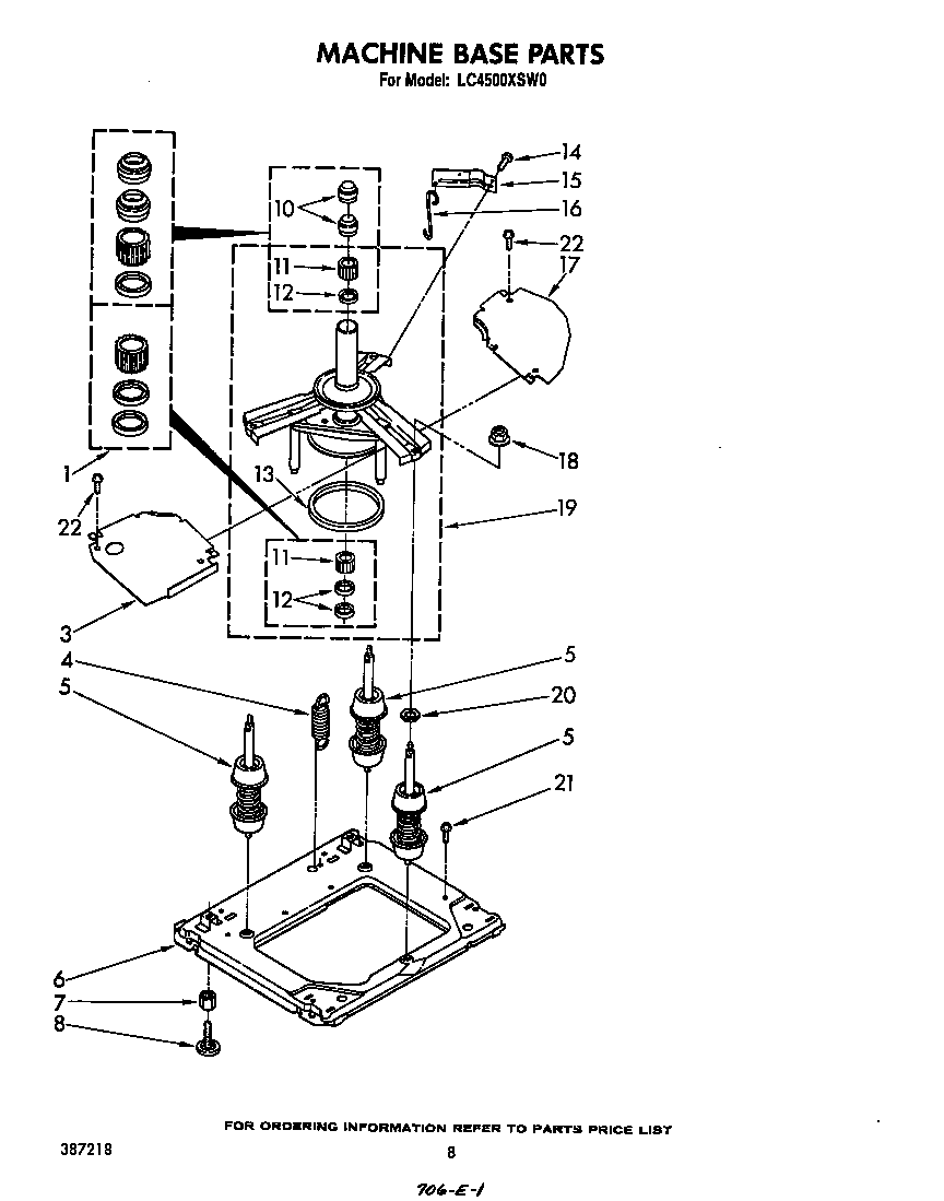 Whirlpool LC4500XSW0 machine base diagram