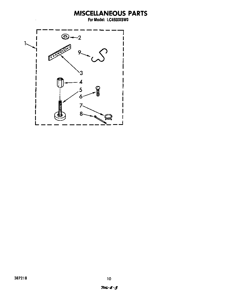 Whirlpool LC4500XSW0 miscellaneous diagram