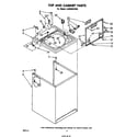 Whirlpool LA6500XPW0 top and cabinet diagram