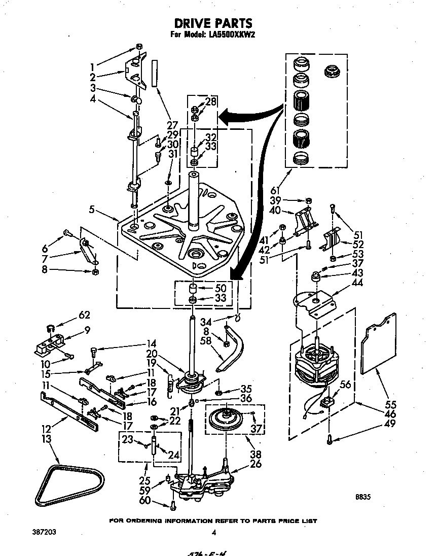 Whirlpool LA5500XKW2 drive diagram