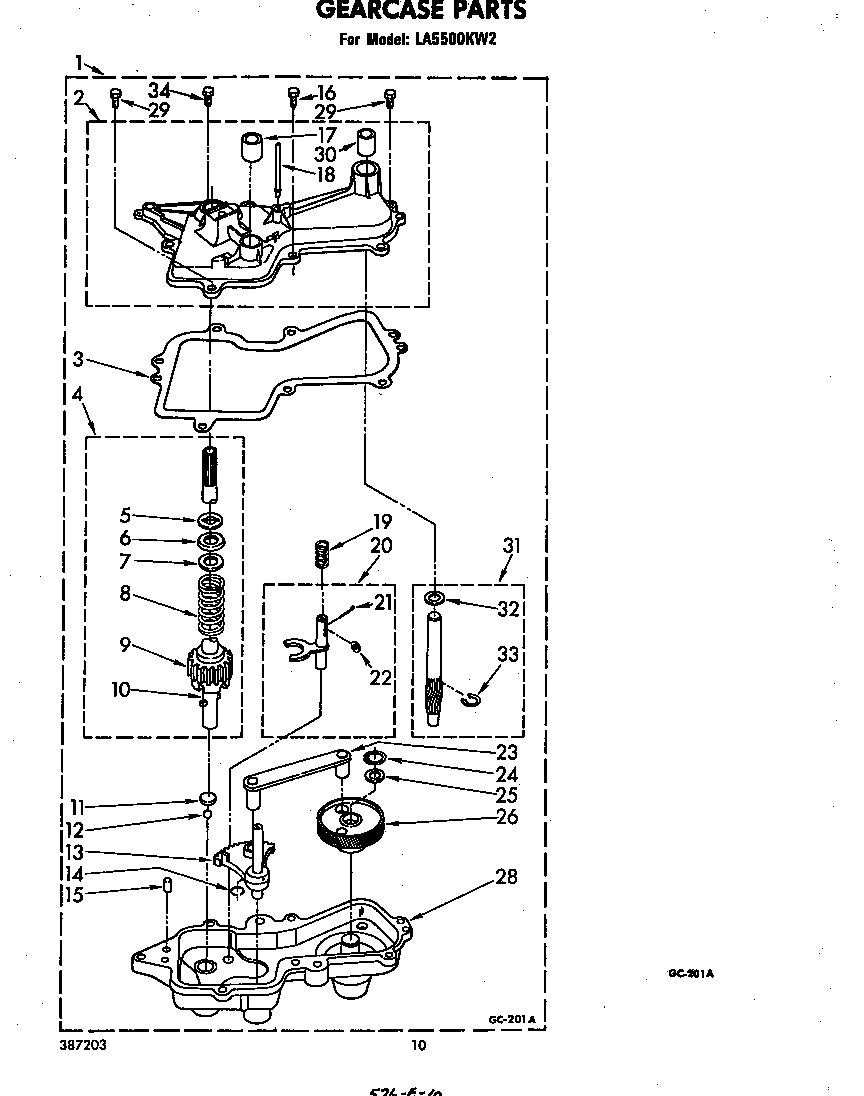 Whirlpool LA5500XKW2 gearcase diagram