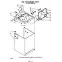 Whirlpool LA5500XPW0 top and cabinet diagram