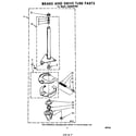 Whirlpool LA5500XPW0 brake and drive tube diagram