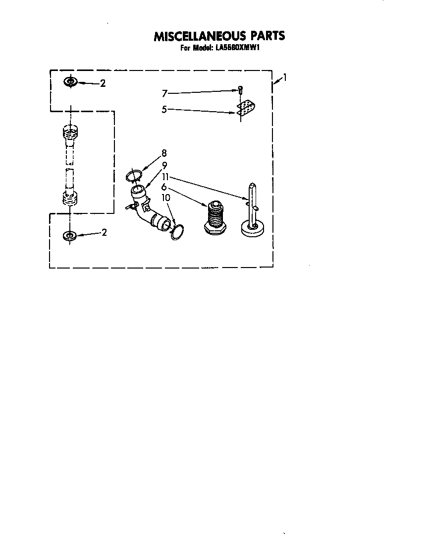 Whirlpool LA5580XMW1 miscellaneous diagram
