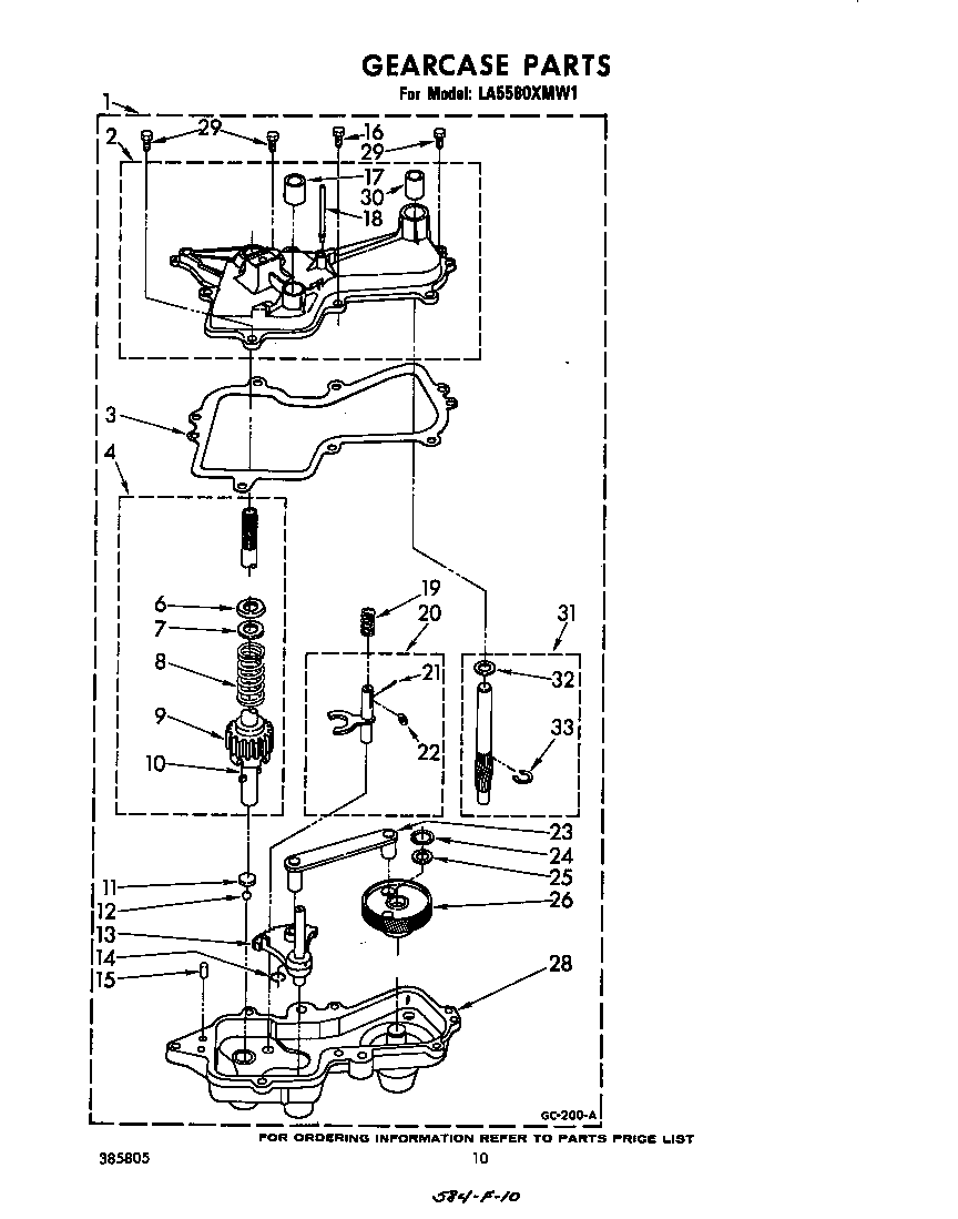 Whirlpool LA5580XMW1 gearcase diagram