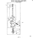 Whirlpool LA7400XMW1 brake and drive tube diagram