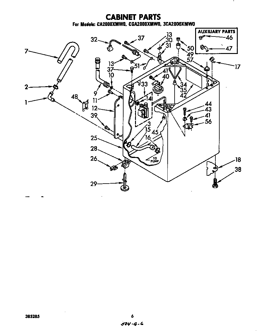 Whirlpool CA2000XMW0 cabinet diagram
