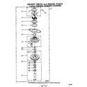 Whirlpool CA2000XMW0 basket drive and brake diagram