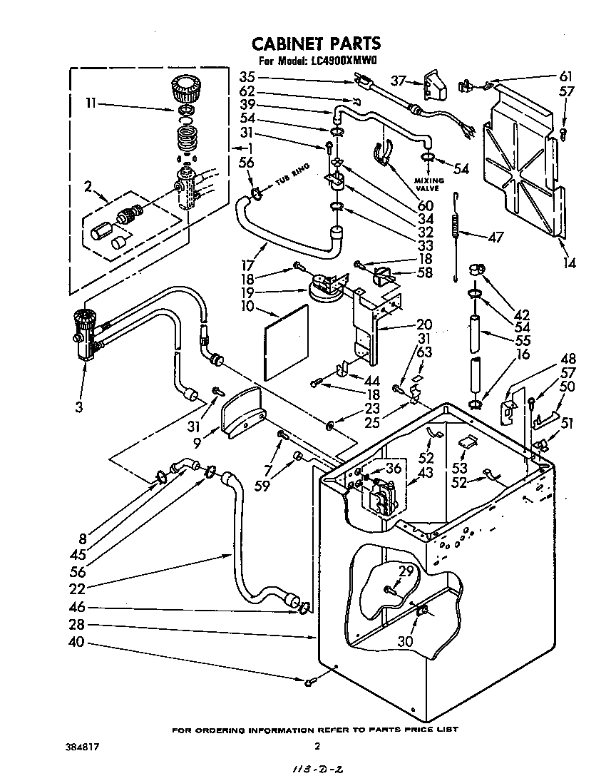 Whirlpool LC4900XMW0 cabinet diagram