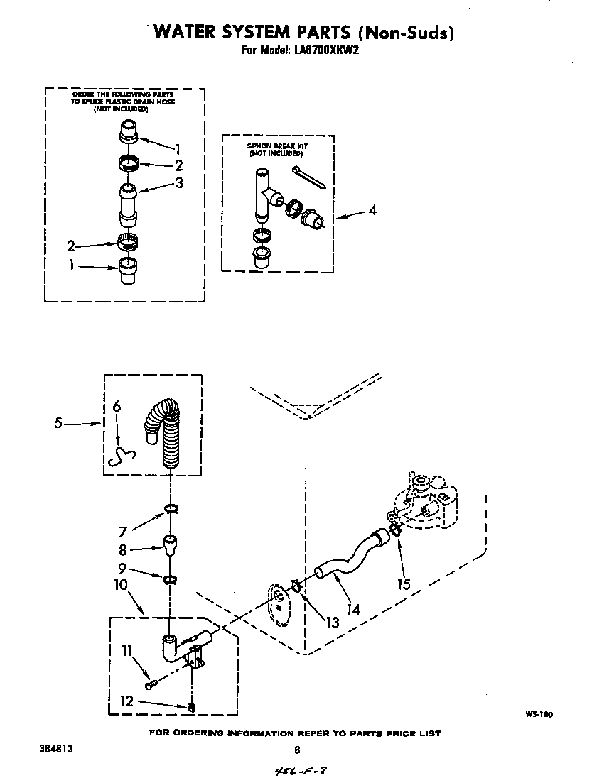Whirlpool LA6700XKW2 water system diagram